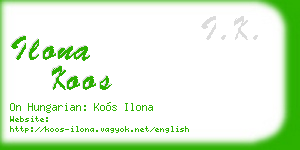 ilona koos business card