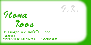 ilona koos business card